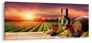 Slika vinograda s vinom (120x50 cm)