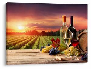 Slika vinograda s vinom (70x50 cm)