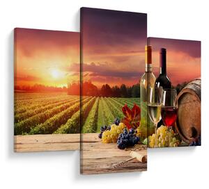 Slika vinograda s vinom (90x60 cm)