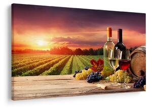 Slika vinograda s vinom (90x60 cm)