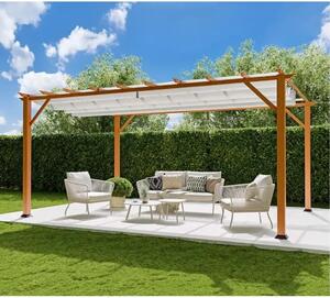 Paragon Outdoor Pergola Florenz 1116 | Aluminijska pergola | Svijetlosmeđa/Bijela - BRANDED IN THE USA