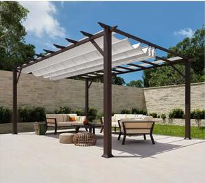 Paragon Outdoor - Pergola Florenz 1116 | Aluminijska pergola | Tamnosmeđa/Bijela - BRANDED IN THE USA