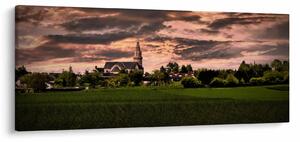 Slika pejzaža s crkvom (120x50 cm)