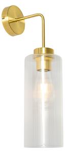 Art Deco zidna lampa zlatna sa staklom - Laura
