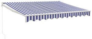 VidaXL Tenda na uvlačenje plavo-bijela 3 x 2,5 m tkanina i aluminij