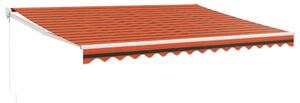 VidaXL Tenda na uvlačenje narančasto-smeđa 4 x 3 m tkanina i aluminij
