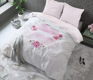 Prekrasna ružičasta pamučna posteljina 160 x 200 cm