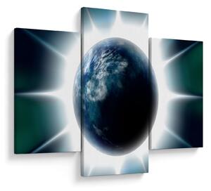 Slika osvijetlenog planeta (90x60 cm)