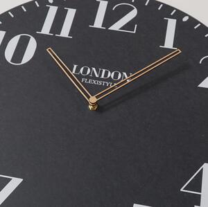 Retro zidni sat u crnoj boji LONDON RETRO 50cm