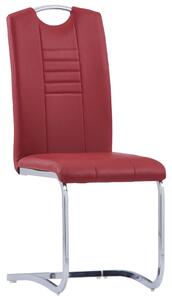 VidaXL Konzolne blagovaonske stolice od umjetne kože 6 kom crvene