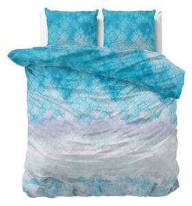 Elegantna plava pamučna posteljina 200 x 220 cm