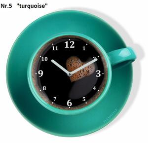 Kuhinjski sat u obliku šalice kave Tirkiz