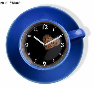 Kuhinjski sat u obliku šalice kave Plava
