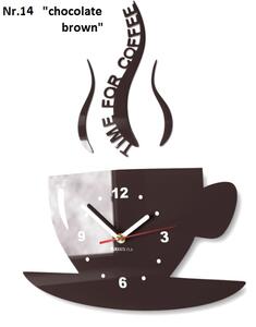 Zidni sat "Vrijeme je za kavu" Crno