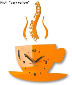 Zidni sat "Vrijeme je za kavu" Smeđa