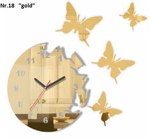 Samoljepljivi zidni sat s motivom leptira