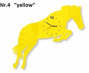 Zidni sat za dnevni boravak - Konj Žuta boja
