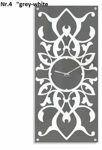 Moderan zidni sat s ornamentom Smeđa