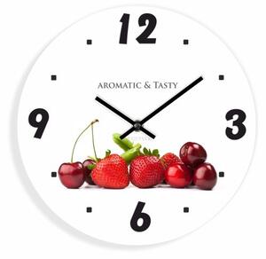 Kuhinjski sat s motivom crvenoga voća