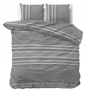 Siva posteljina s uzorkom iz kolekcije ELEGANCE 200 x 220 cm
