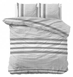 Bezvremenska siva pamučna posteljina 160 x 200 cm