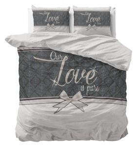 Kvalitetna pamučna posteljina s romantičnim motivom 200 x 220 cm