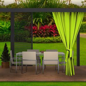 Prekrasni ljetni zastori za vrtni paviljon boje zelene limete 155x220 cm