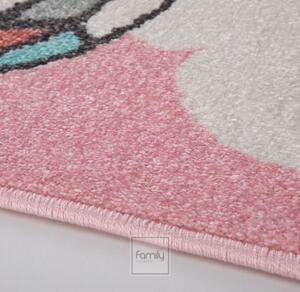 Dječji tepih s balonima pastelno ružičaste boje Širina: 120 cm | Duljina: 160 cm