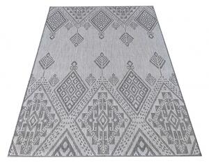 Dizajnerski sivi tepih s razrađenim uzorkom Širina: 80 cm | Duljina: 150 cm