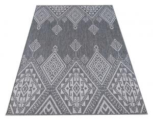 Dizajnerski sivi tepih s razrađenim uzorkom Širina: 160 cm | Duljina: 230 cm