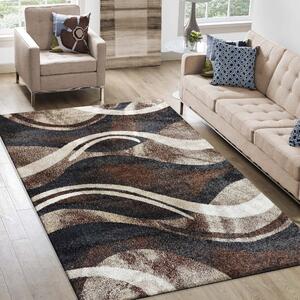 Originalni tepih sa apstraktnim uzorkom u smeđoj boji Širina: 200 cm | Duljina: 290 cm