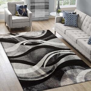 Originalni tepih sa apstraktnim uzorkom u sivoj boji Širina: 80 cm | Duljina: 150 cm