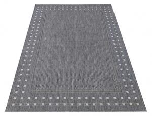 Luksuzni dvostrani sivi tepih s ukrasnim rubom Širina: 80 cm | Duljina: 150 cm