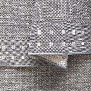 Luksuzni dvostrani sivi tepih s ukrasnim rubom Širina: 120 cm | Duljina: 170 cm