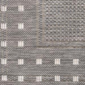 Luksuzni dvostrani sivi tepih s ukrasnim rubom Širina: 200 cm | Duljina: 290 cm