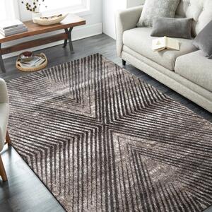 Moderni tepih sa zanimljivim geometrijskim uzorkom dijagonalnih linija koje se ponavljaju Širina: 60 cm | Duljina: 100 cm