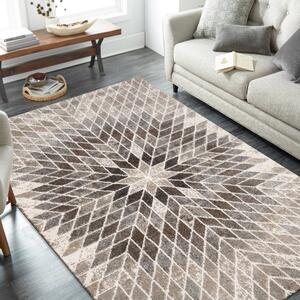 Bež tepih modernog dizajna s prirodnim motivima Širina: 60 cm | Duljina: 100 cm