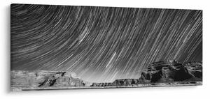 Crno-bijela slika zvjezdanog neba (120x50 cm)