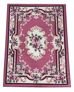 Prekrasan ružičasti tepih s cvjetnim uzorkom