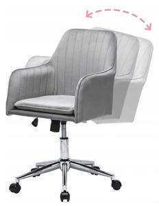 Udobna okretna uredska stolica u sivoj boji