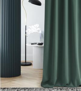 Elegantni tamnozeleni zasor za zamračivanje s trakom za nabore 140 x 280 cm