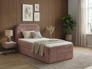 Tapecirani krevet boxspring FORENA 90x200 cm staro ružičasta Madrac: Bonell opružni madrac