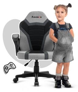 Ergonomska dječja gaming stolica u crnoj i sivoj boji