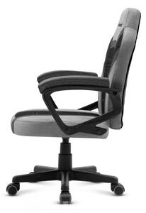 Ergonomska dječja gaming stolica u crnoj i sivoj boji
