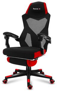 Ergonomska gaming crvena stolica s osloncem za noge COMBAT 3.0