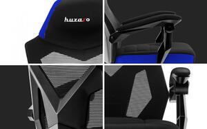 Ergonomska gaming plava stolica s osloncem za noge COMBAT 3.0