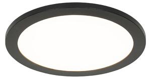 Moderna stropna svjetiljka crna 30 cm uklj. LED IP44 - Steve