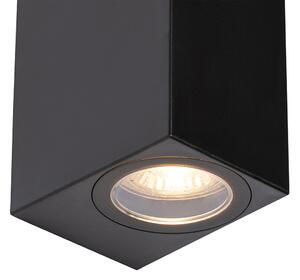 Moderna vanjska zidna svjetiljka crna plastika 2 svjetla - Baleno