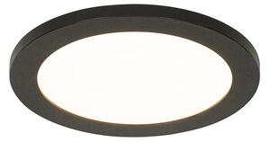 Moderna stropna svjetiljka crna 22,5 cm uklj. LED IP44 - Steve