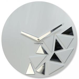 Elegantan bijeli sat od akrilnog stakla, 30 cm